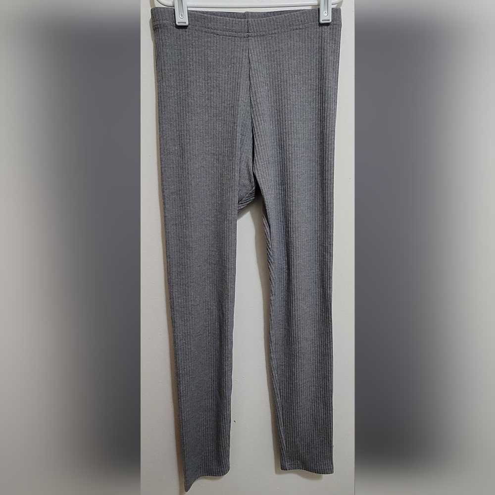 Old Navy Heather Gray Ribbed Leggings Size XL (14-16)